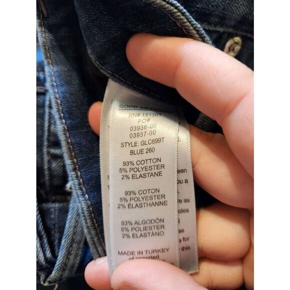 Good American Women's Good Legs Crop Pants in Denim Blue260 sz 2/25 - Picture 4 of 4